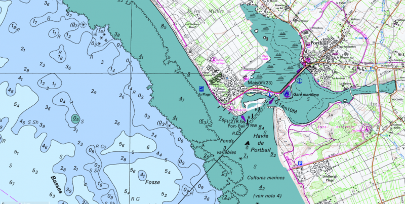 Carte littorale Portbail