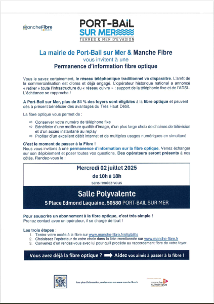 Permanence d'information fibre optique