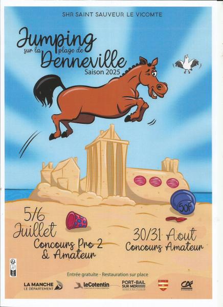 Jumping sur la plage de Denneville
