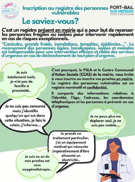 registre de recensement des personnes fragiles