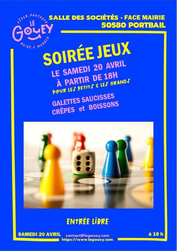 Soire JEUX avec l'Association LE GOUEY  Portbail