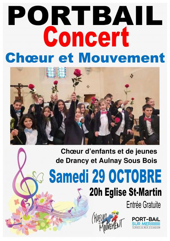 Concert CHOEUR et MOUVEMENT  PORTBAIL