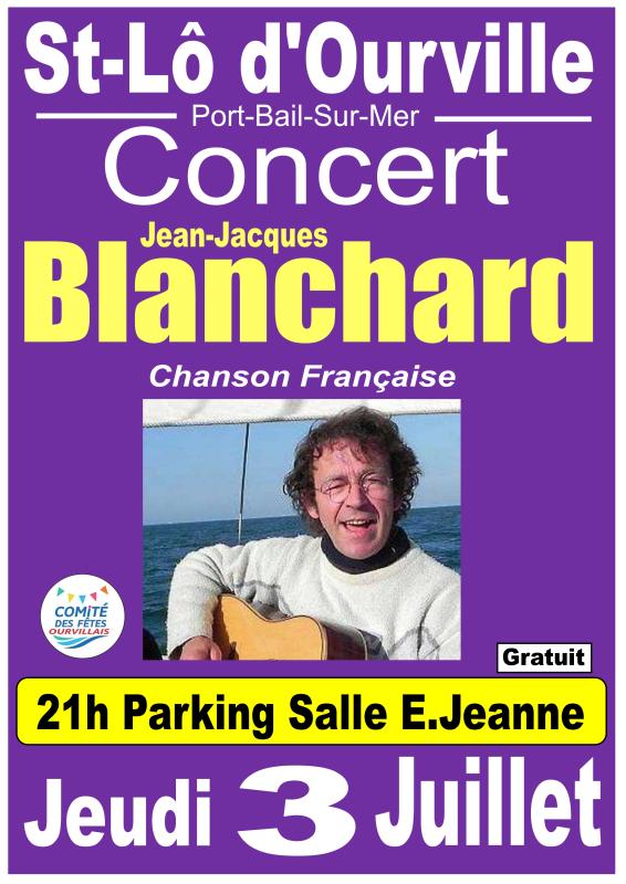 JEUDI DE L'ANIMATION Concert Jean-Jacques BLANCHARD JEUDI DE L'ANIMATION Concert Jean-Jacques BLANCHARD