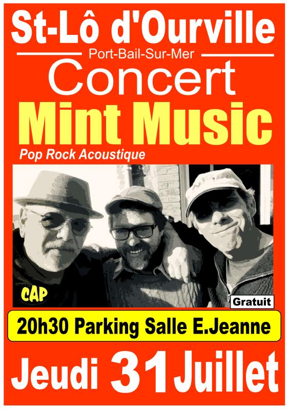 JEUDI DE L'ANIMATION Concert MINT MUSIC JEUDI DE L'ANIMATION Concert MINT MUSIC