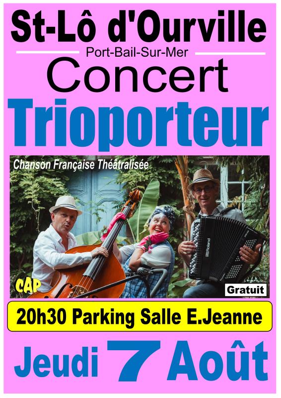 JEUDI ANIMATION Concert TRIOPORTEUR JEUDI ANIMATION Concert TRIOPORTEUR