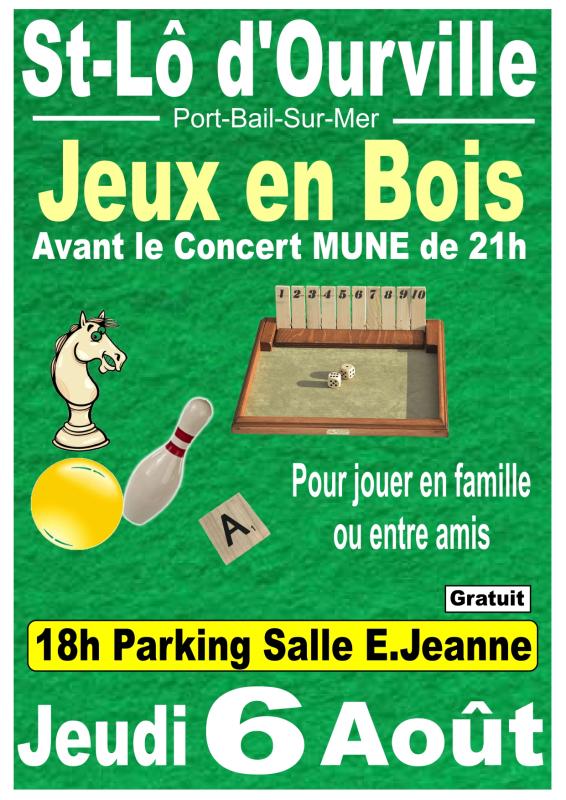 JEUDI ANIMATION 1�re Partie - JEUX en BOIS