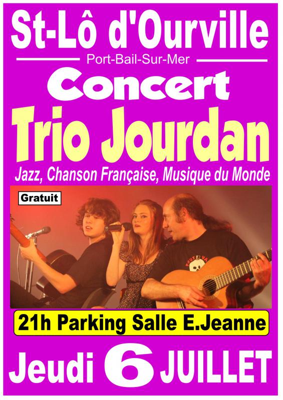 JEUDI de l'Animation Concert TRIO JOURDAN