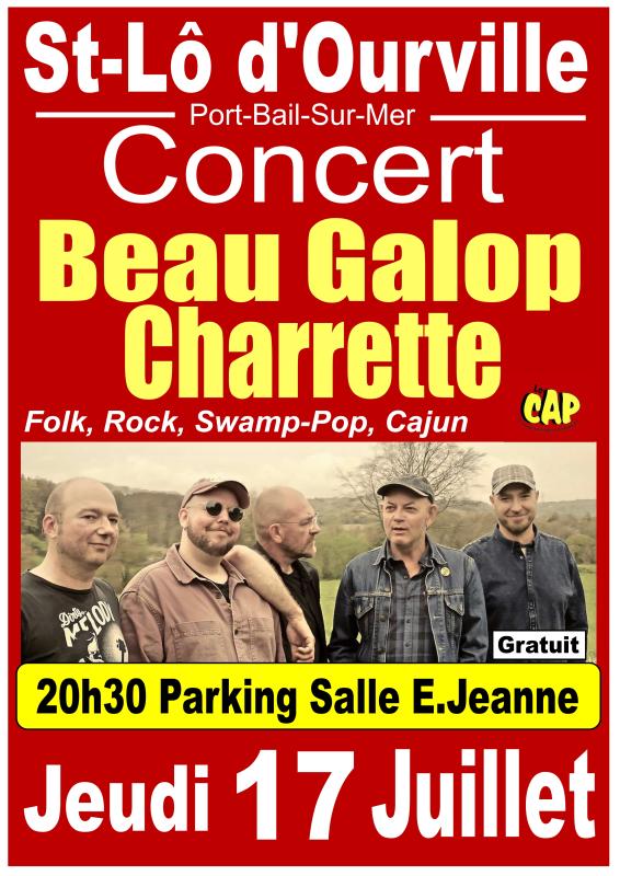 JEUDI DE L'ANIMAATION Concert BEAU GALOP CHARRETTE JEUDI DE L'ANIMAATION Concert BEAU GALOP CHARRETTE