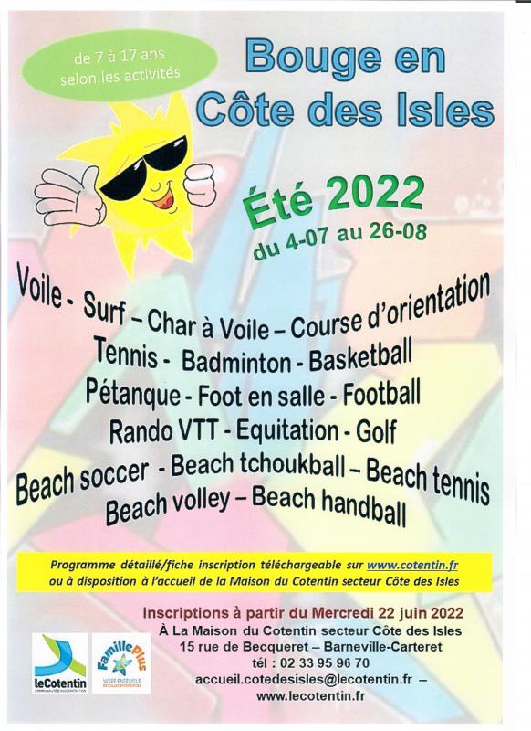 Inscription - activits enfants de 7  17 ans en Cte des Isles