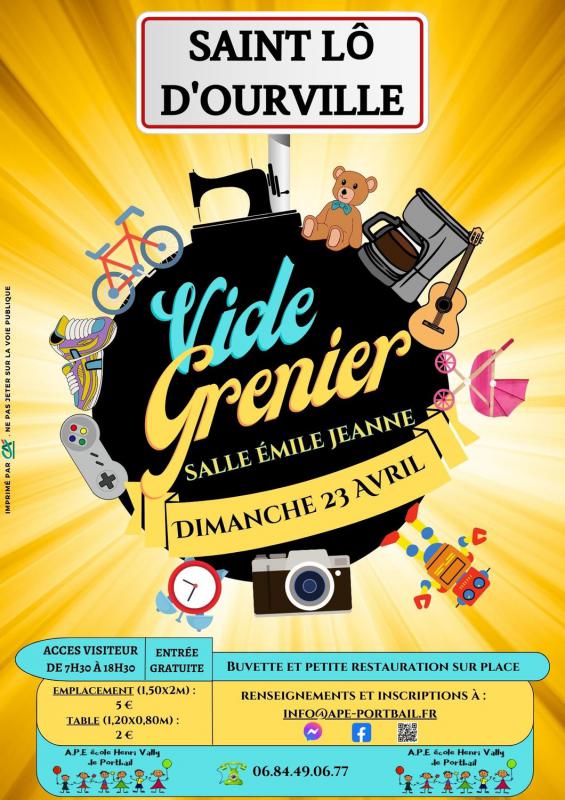 VIDE GRENIER de L'APE de l'ecole de Portbail