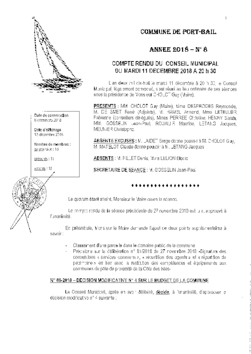 COMPTE RENDU CONSEIL MUNICIPAL