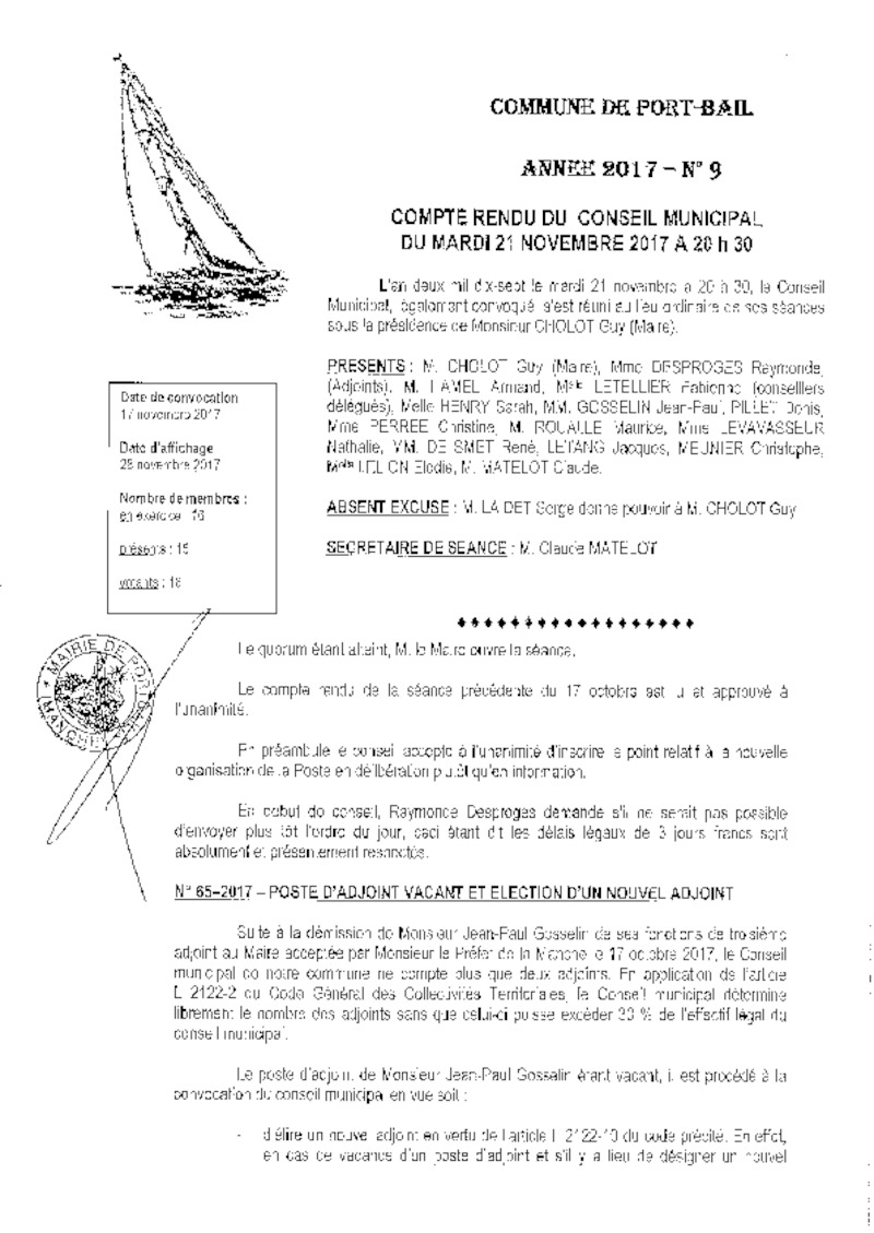 COMPTE RENDU CONSEIL MUNICIPAL